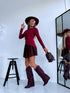 Tops "TWIST ME UP" HS9866 - BORDO
